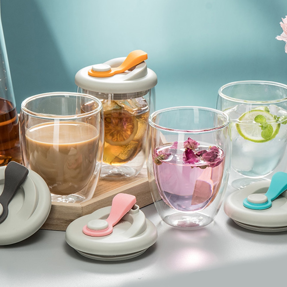 Große Glas-Tasse Mit Hasen-Deckel - 500ml Tee- & Kaffeebecher