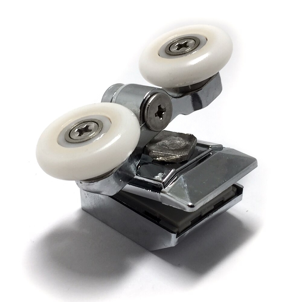 Zinc Alloy Shower Door Twin Rollers Runners - Set of 4 - Top & Bottom 23MM