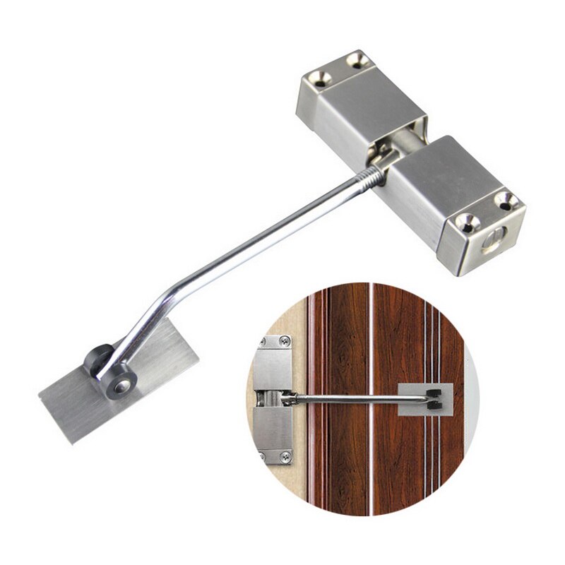 Stainless Steel Durable Automatic Mounted Spring Door Closer Adjustable Surface Door Closer for Residential 160x98x21mm