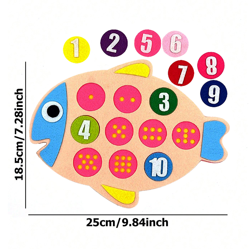 Kinder DIY Frühe Bildung Kinder Spielzeug Montessori Lehrmittel Zu Lernen Filz Praktische Mathematik Spielzeug Liefert für Kindergarten: Black