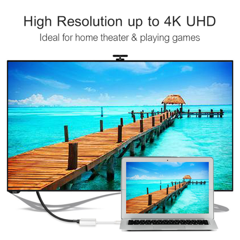 HUB USB typu C na HDMI-kabel kompatybilny z konwerterem 4K typu C na HD-MI/USB 3.0/Type-C do laptopa PC MacBook Huawei Mate 30