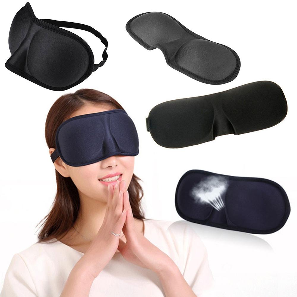 Comfortable 3D Eye Mask Sleep Soft Padded Shade Cover Travel Rest Relax Sleeping Blindfold Black Sleep Aid Eye Mask Blinder