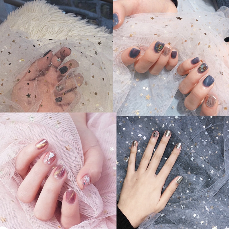 Ins bakgrund tillbehör pärla gasväv fotografi flicka rekvisita kosmetika nageldekoration mobiltelefon skal strass