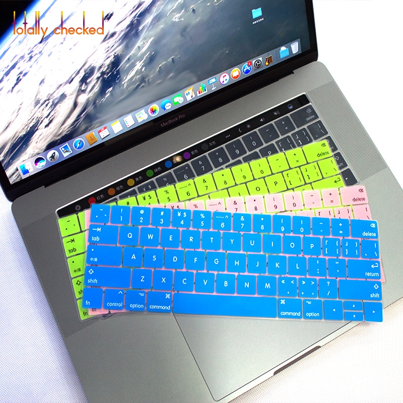 Silicone Skin US English Alphabet Keyboard Cover For Apple MacBook Pro Retina 13" 15" with Touch ID and TouchBar Best