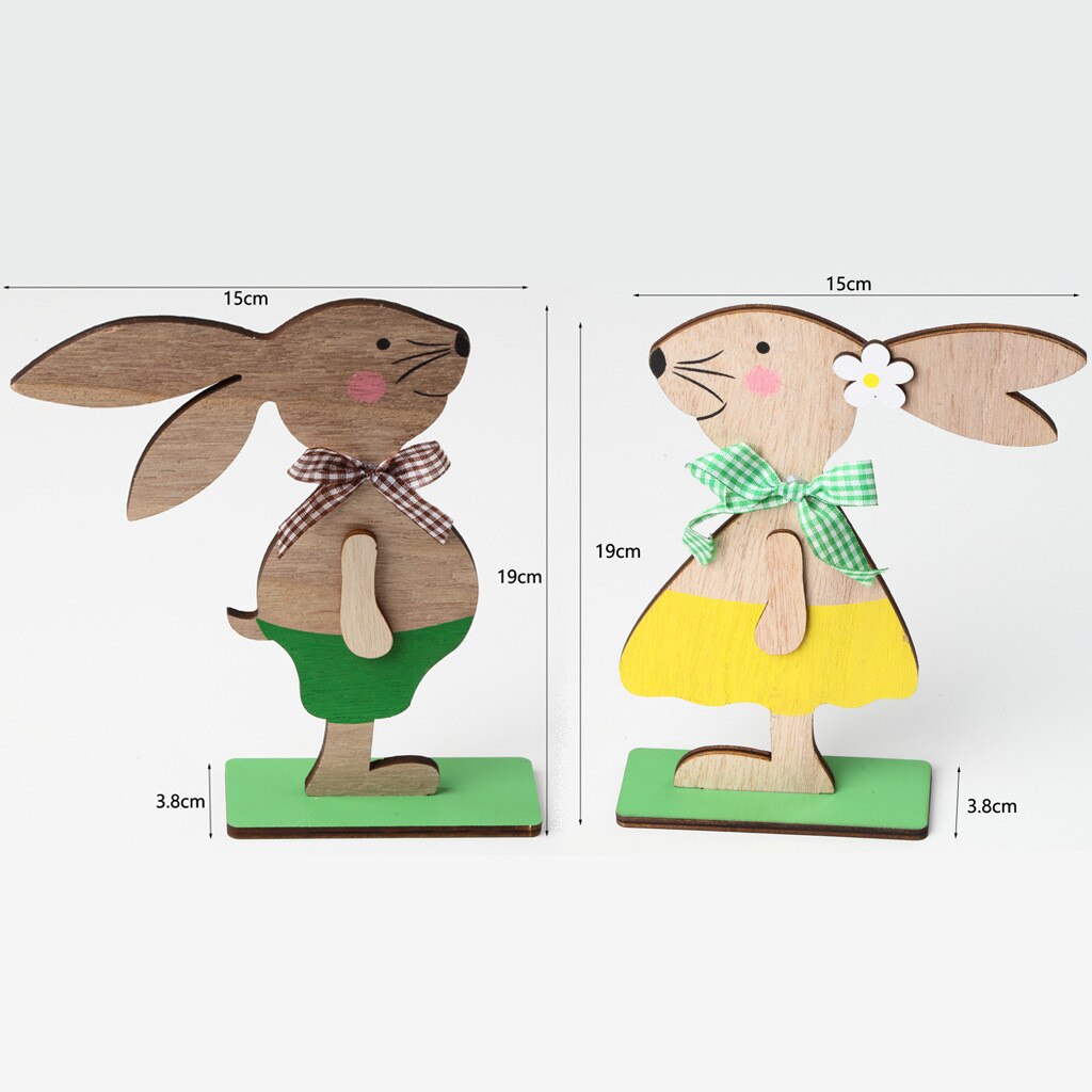 Pasen Konijn Houten Hanger Bunny Opknoping Ambachten Pasen Decoratie Thuis Diy Pasen Party Decor # J20