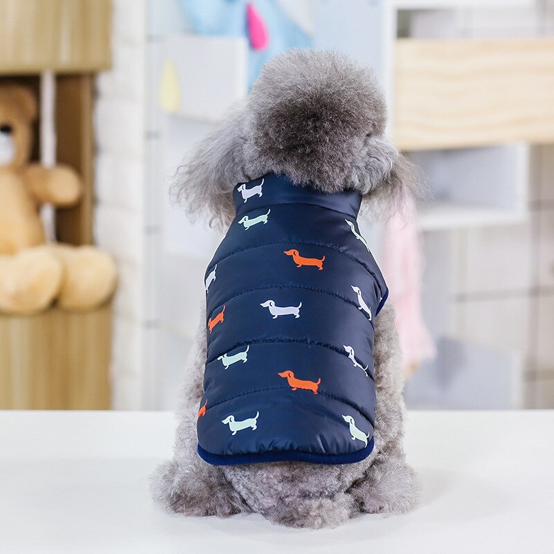 Manteau d&#39;hiver pour chien, vêtement pour petit gabarit, yorkshire, Chihuahua, bouledogue français, chiot: NavyBlue / XXL
