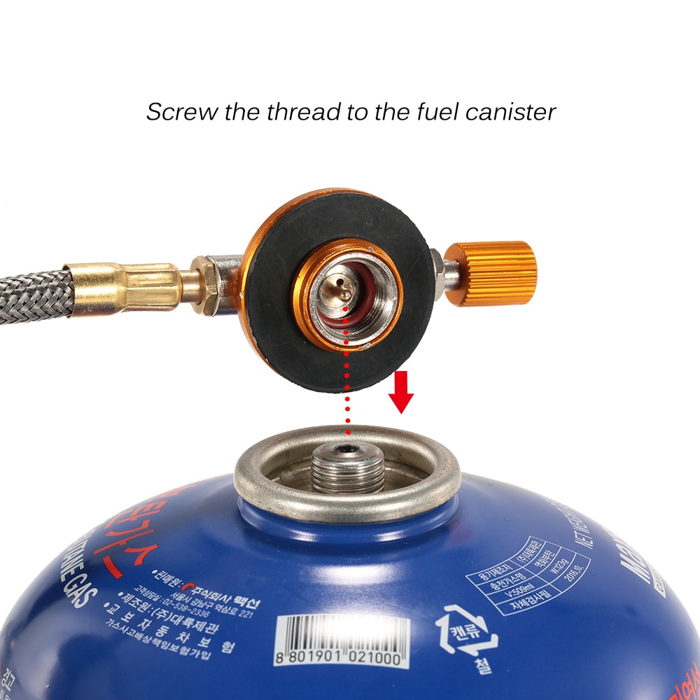 TOMSHOO Camping Equipment Gas Stove Kit Foldable Backpacking Camping Gas Burner Windproof wood stove Gas Adapter Cookware