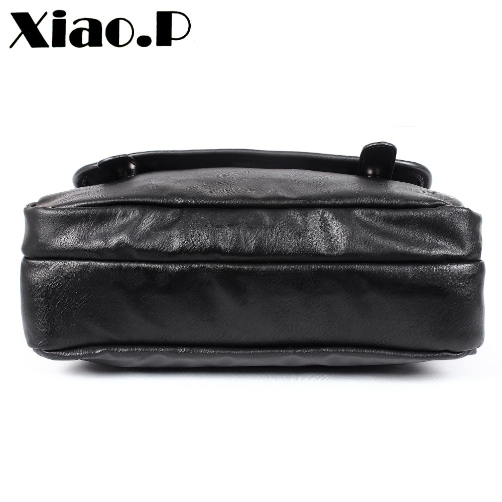 men's bags, pu leather messenger bag cross body bag,Casual students one shoulder School bag