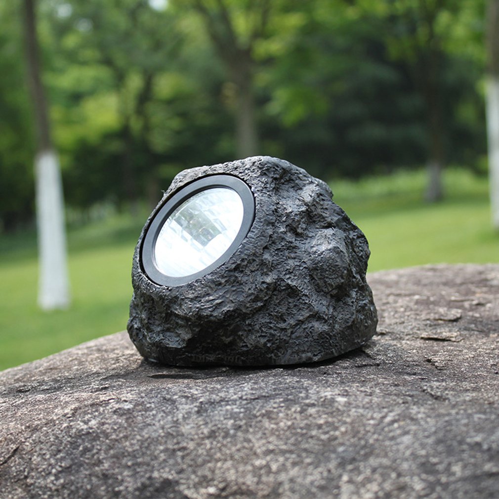 Rock Shape Stone Mocking LED Solar Garden Lighting Outdoor Powered Lamp Waterproof Led Landscape Path Lawn Decoration