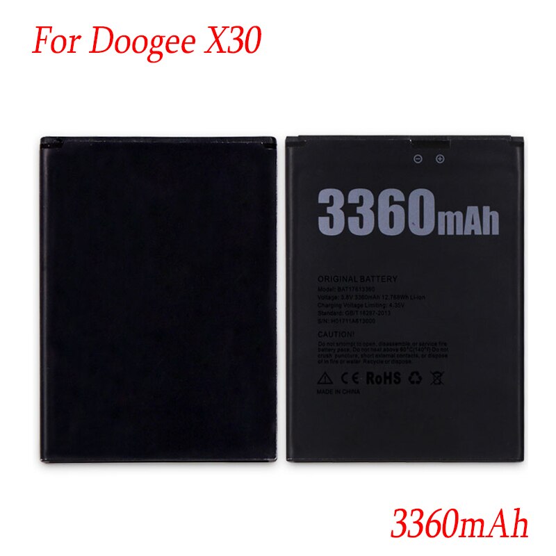 Batería para teléfono Doogee X5 MAX X5 MAX Pro X30 X50 X7 X7 Pro, para Doogee X5 X5 Pro X5S X6 X6 pro T3 Y100 Plus: X30