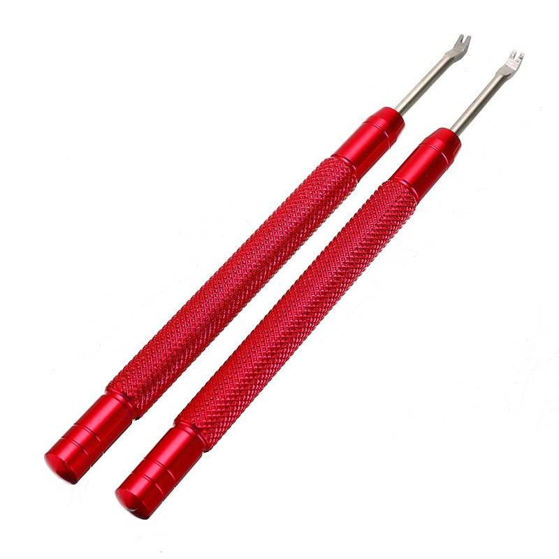 2 stuks rood/blauwe vervangende horloge accessoires roestvrijstalen horloge verwijderaar gereedschap horloge reparatie gereedschapsset handmatige verwijderaar naaldstang: Rood