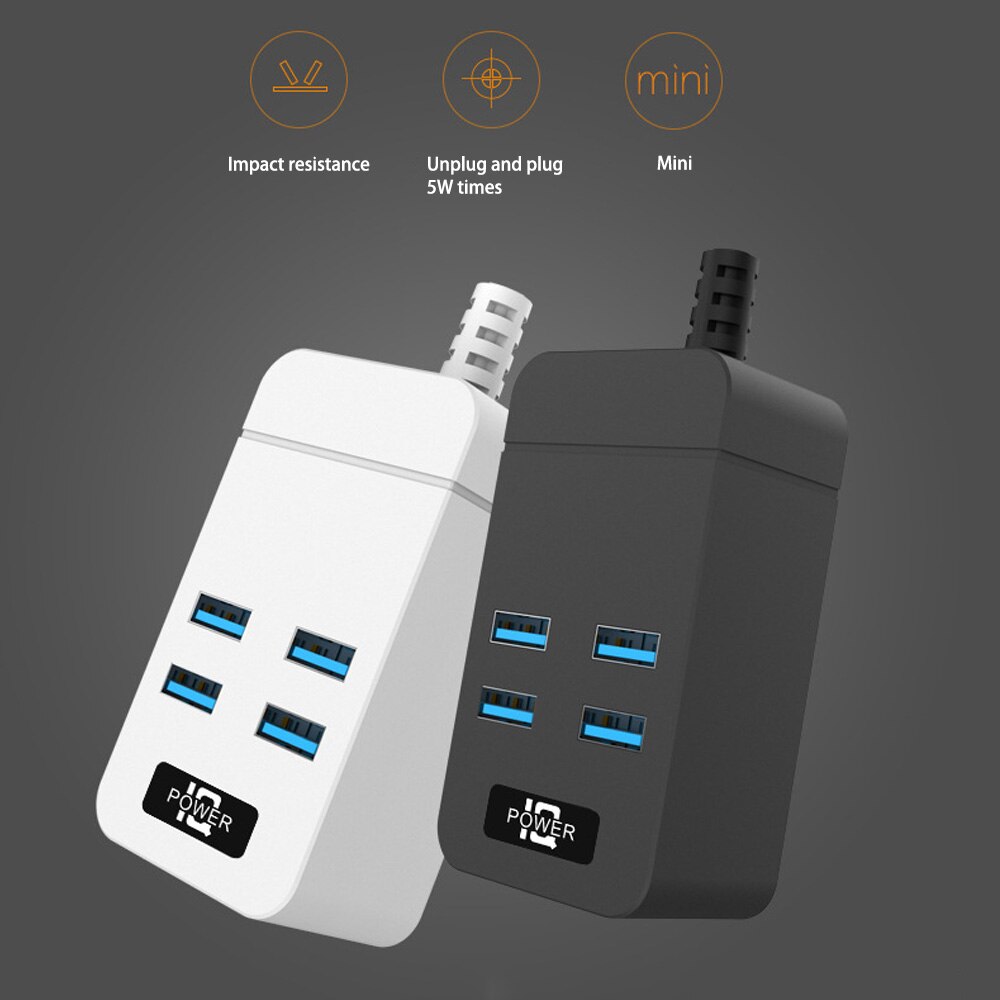 5V 3.1A 4USB Multi-Function Charging Socket Multi-Port Mobile Phone Charging Socket 1.5 Meters Long USB Ports Charging Socket