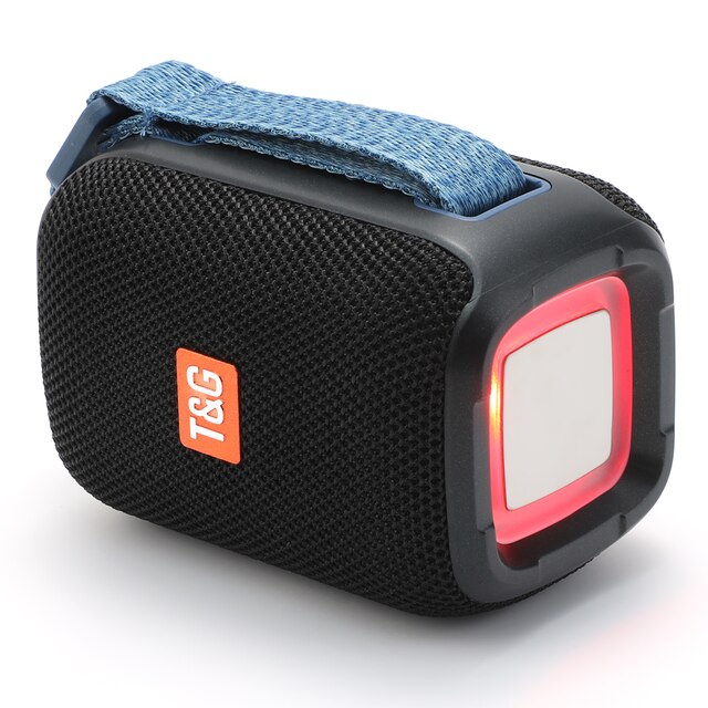 Tragbare TG339 Lautsprecher Drahtlose Bluetooth-kompatibel Wasserdichte draussen Stereo Lautsprecher Subwoofer Unterstützung TF Karte FM Radio: Schwarz