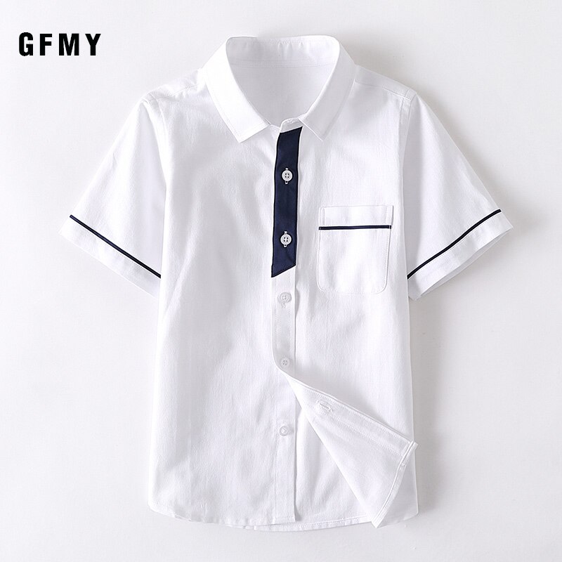 GFMY Kids Boy Shirts Clothes Solid Color 3-11Y Baby Shorts Sleeve Shirt Summer Tops Tees Shirts Children Cotton Blouse: 8T