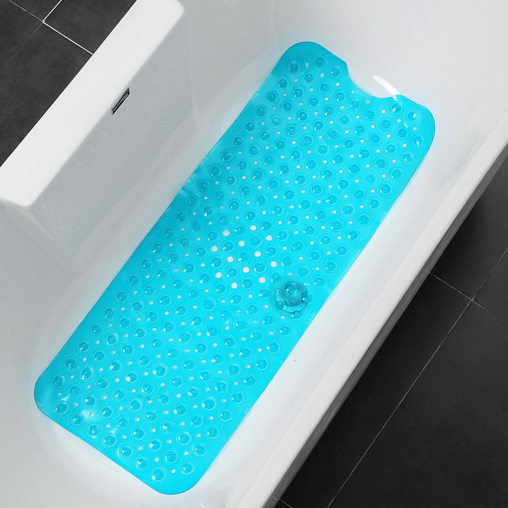 Pvc massage voetmat 40 x 101cm veiligheidsdouchematten grijs extra lang badmat douchemat antislip badkamer vloermat: Blauw 2