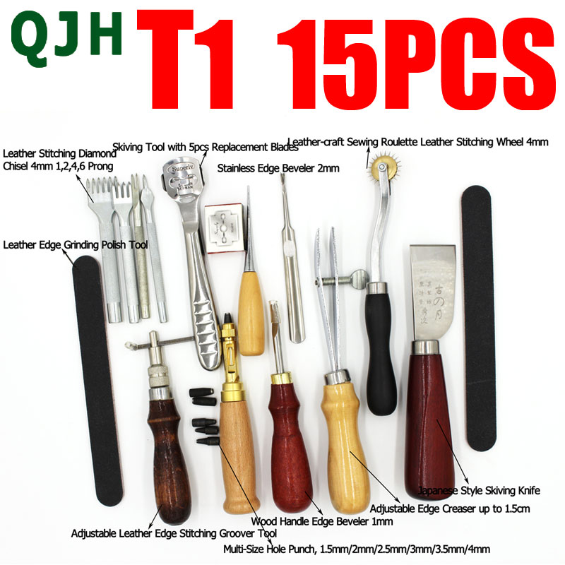 Cuir artisanat outils Kit main couture couture poinçon sculpture travail selle poinçonnage outil de coupe