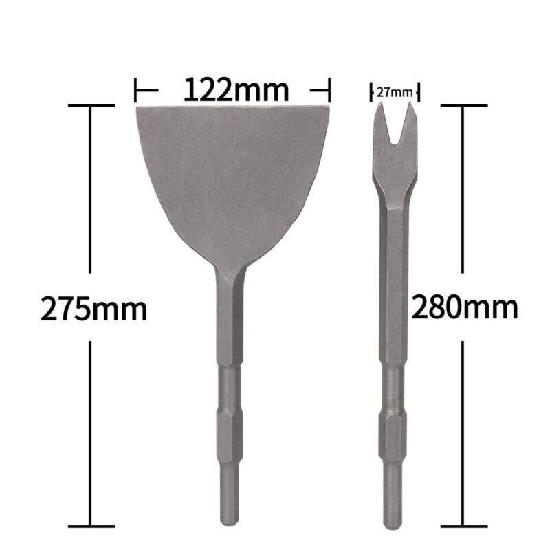 Chisel Tool Set Electric Hammer Chisel 280x150mm &amp; 275x122mm Widening Drill bit Motor Removal Tool Tile Chisel