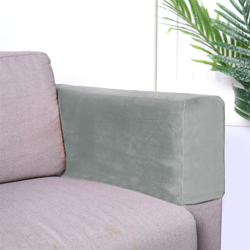 2 stk universal sofa armlæn betræk til stue elastisk armlæn beskytter ensfarvet sofapudebetræk （ 45 x 16 x 20 cm）