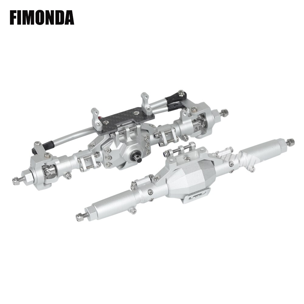 Fimonda Diamant-Vormige Aluminium Compleet Front & Achteras Voor 1/10 Rc Crawler Truck Axiale SCX10 Ii 90046 90047 Rgt 86100