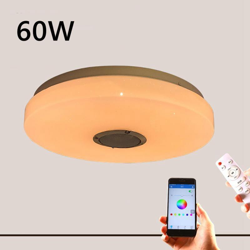 110-220V 60W Wifi Rgb Led Thuis Plafond Licht App Voor Bluetooth Muziek Licht Slaapkamer Lamp Smart plafond Lamp + Afstandsbediening