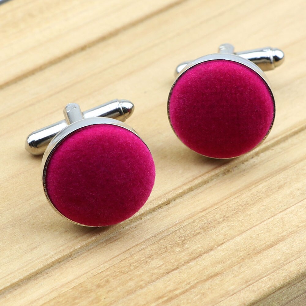 Boutons de manchette de chemise pour hommes, bijoux ronds en daim doux, à la , pour affaires, fête de mariage, accessoires pour hommes, de: 12