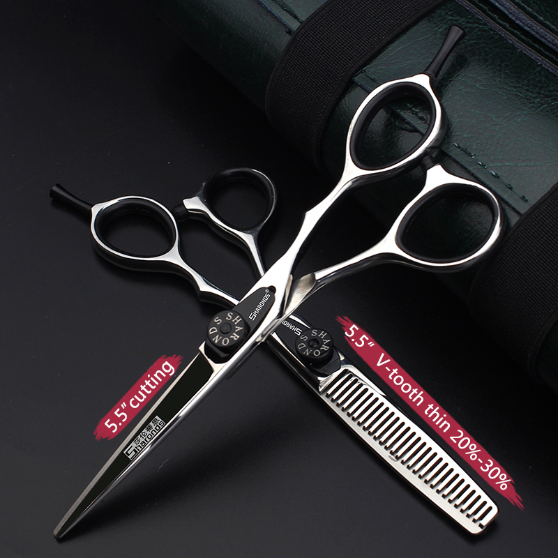 Neues Haarschnitt-Scheren-Set, professionelle Friseurschere, Friseur, hochwertiger Schönheitssalon, 5,5/6,0 Zoll Haarschneiden: Himmel Blau
