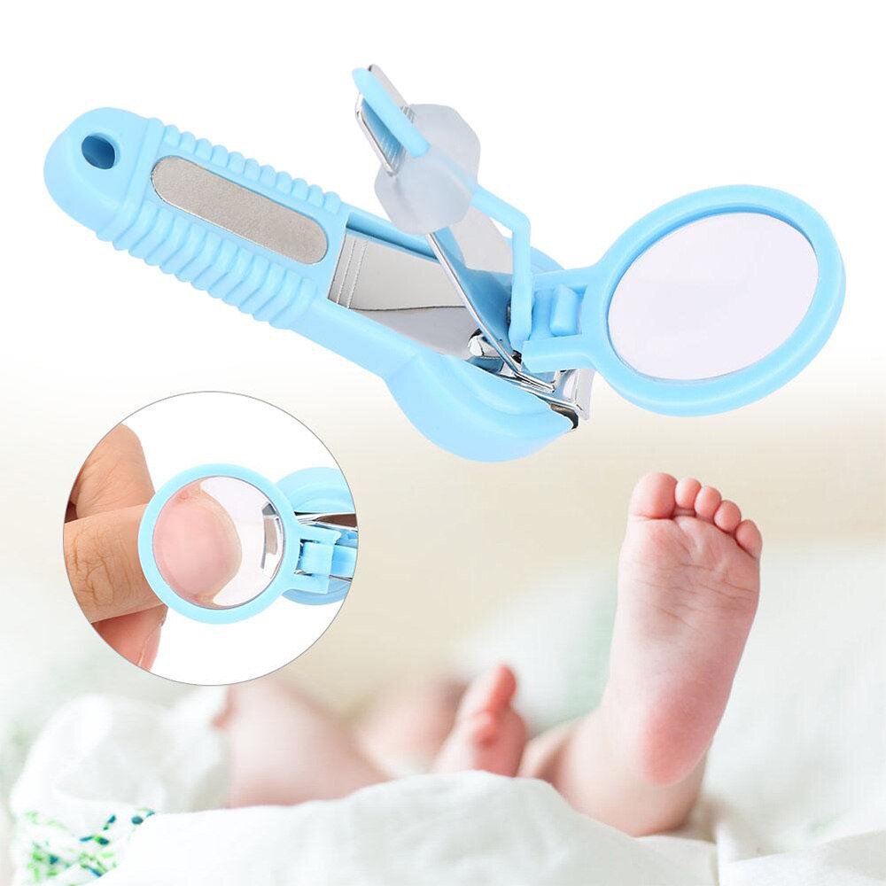 Soins des ongles bébé avec loupe, ciseaux à ongles, poche doigt orteil coupe-ongles coupe-ongles tondeuse outil de manucure enfants soins des ongles