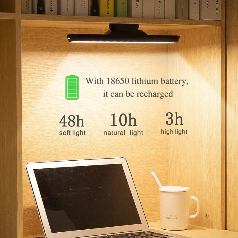 2 in 1 Use Portable Emergency Lamp Touch Switch Stepless Dimming LED Light USB Rechargeable Hanging Magnetic Kitchen Night Lamps