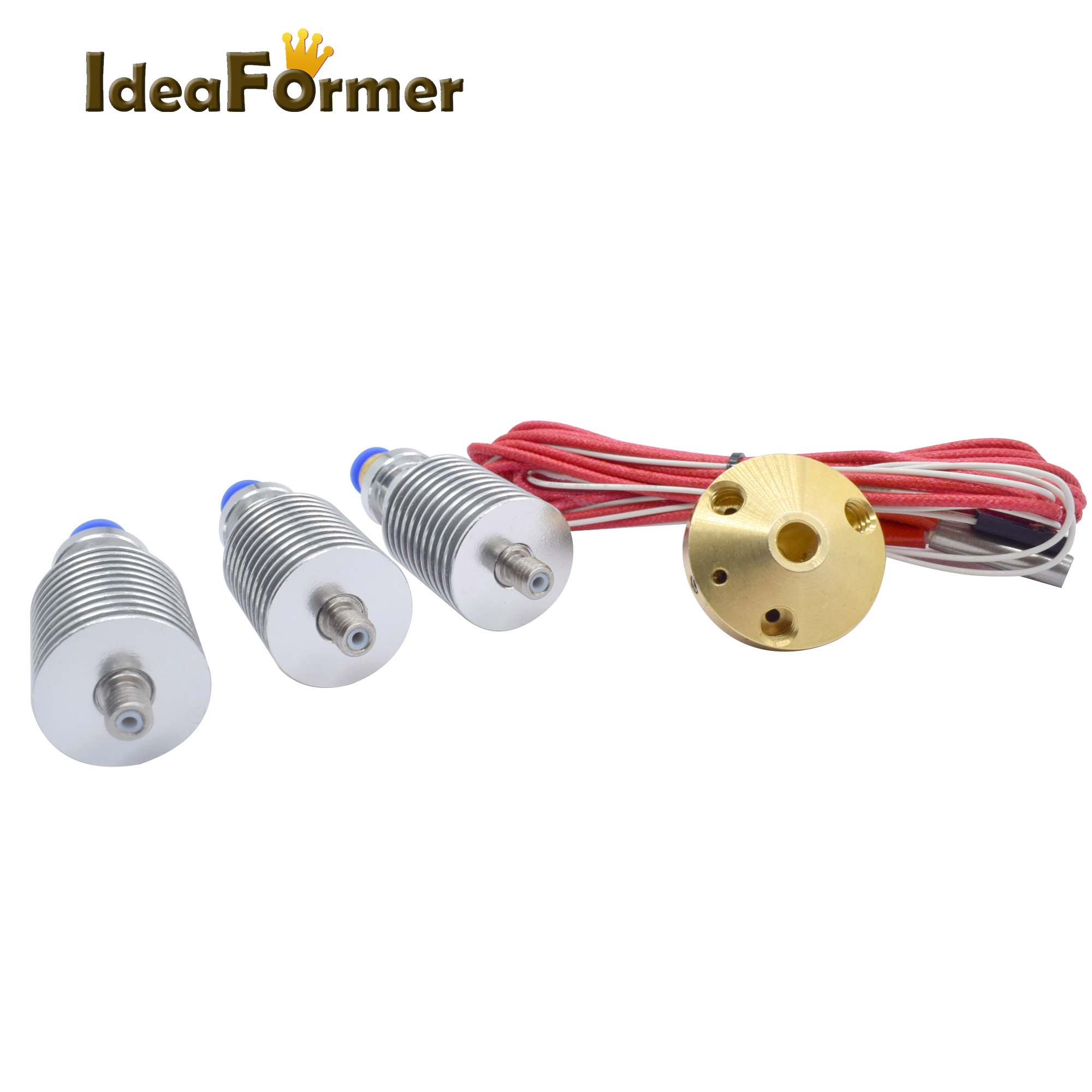 3 in 1 out Brass Diamond 0.4mm 1.75mm Nozzle Extruder Multi V6 12V/24V Bowden Extrusion Remote Hotend 3D Printer Parts