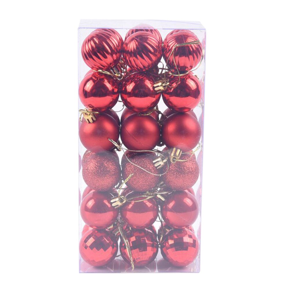 Arbre de noël pendentif boules fête de mariage suspendus ornement nouvel an fournitures fête décoration de la maison fournitures 36 pièces: A