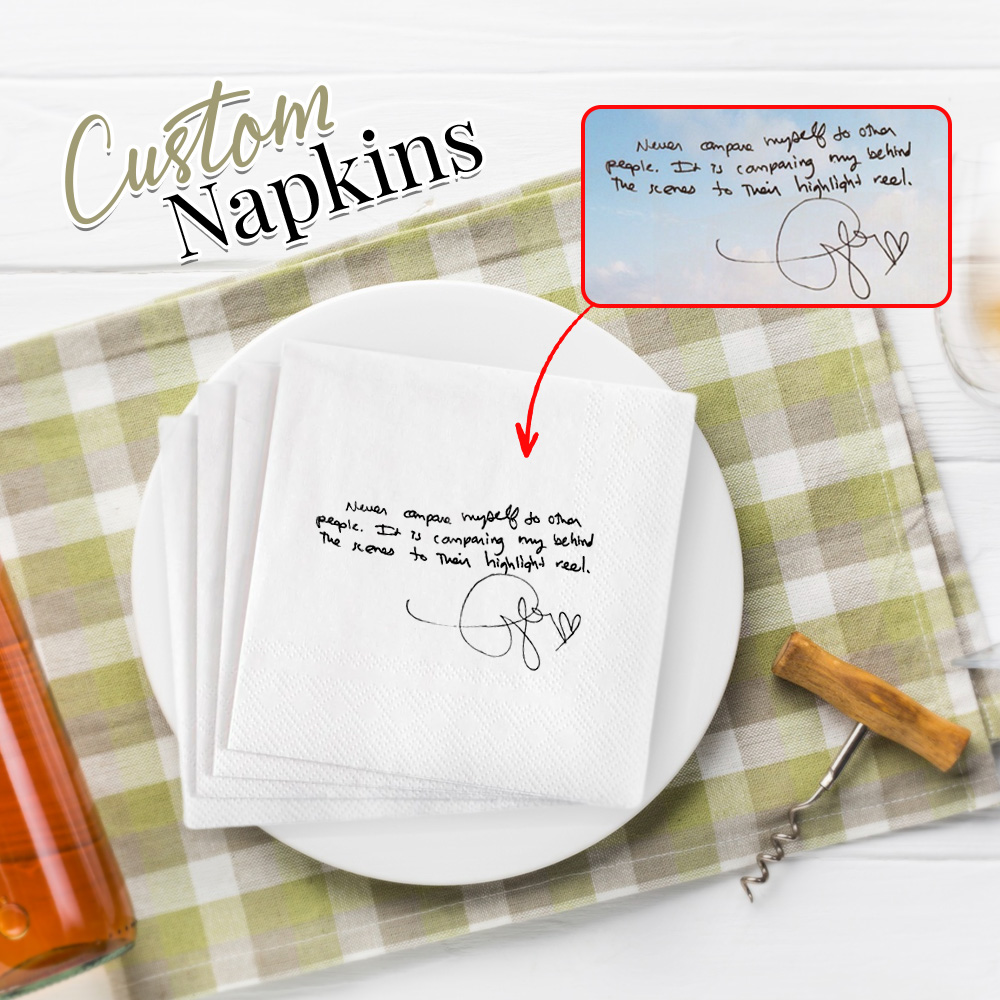 Personalisierte Hochzeits-Papierservietten, 50–500 Stück, individuell bedruckte Servietten mit Monogramm-Motiv für Cocktailparty, Jahrestag, Weihnachtsdekoration
