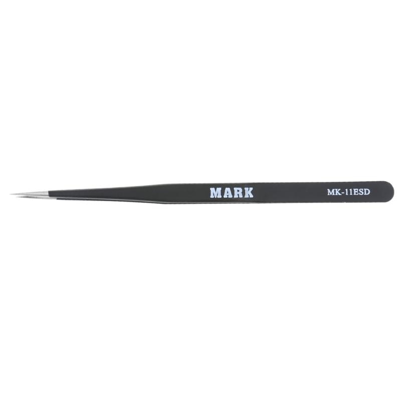 Stainless Steel Non-magnetic Fine Tip Straight Forceps Chip Repair Tweezers