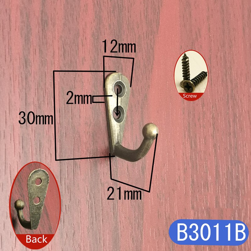 5pcs/lot Silver Antique Hooks Small Wall Hanger Buckle Horn Lock Clasp Hook Hasp Latch For Wooden Jewelry Box Furniture Hardware: B3011B