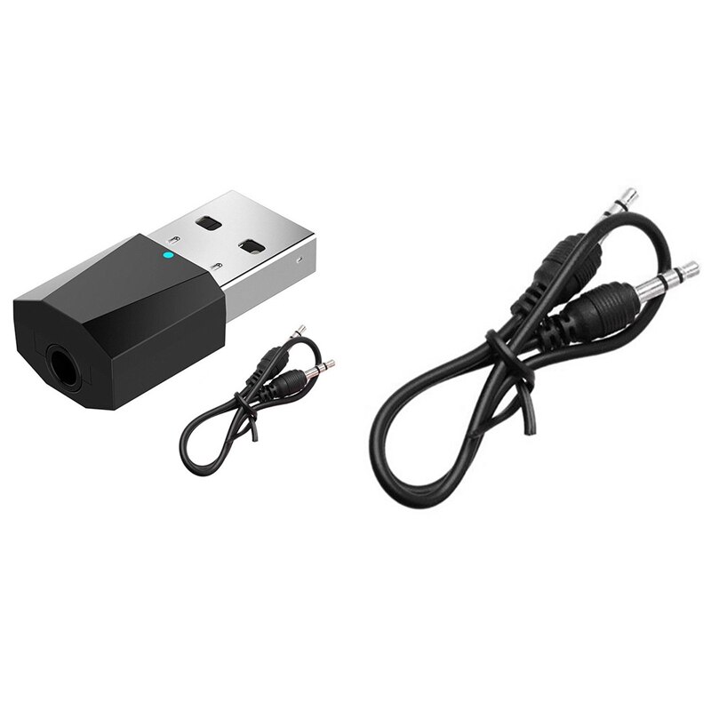 1 Pcs Usb Bluetooth o Transmitter & 1 Set Wireless Microphone with Fm Transmitter: Default Title