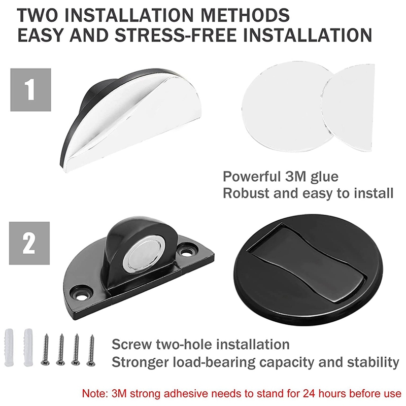 Floor Mount Magnet Door Stopper - Invisible Magnetic Door Stop, Magnets Door Stops Wall Prop Hold Open