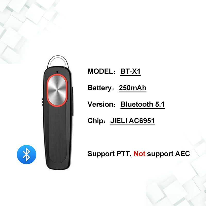 Anysecu NEUE BT-PTT Adapter BT-X1/X2 kabellos-kompatibel PTT Headset PTT Für Y15 ZELLO Walkie Talkie GT12 Bluetooth PTT: Orange