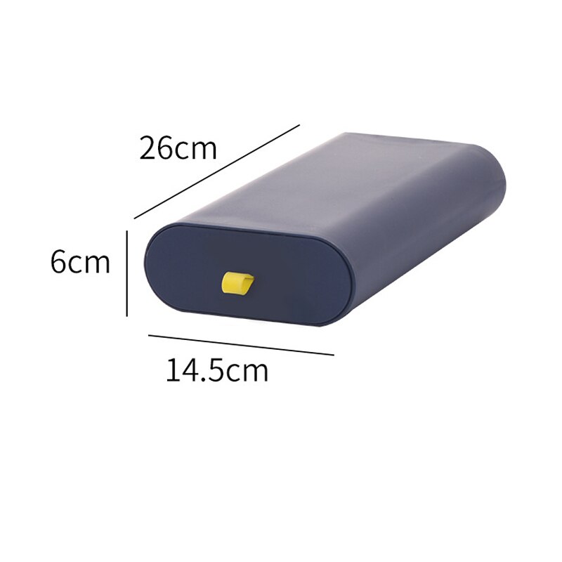 Drawer Box Under Desk Invisible Paste Home Office Table Small Things Storage Container Plastic Cosmetic Organizer C92: blue L