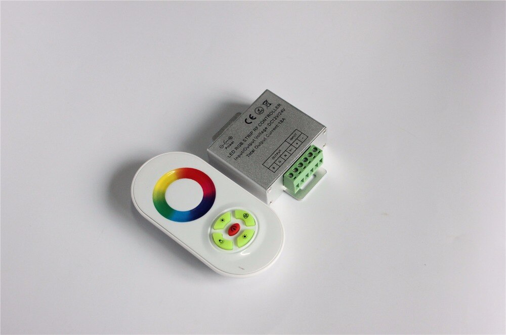 Rgb Led Controller,DC12,24V 5 Toetsen Aluminium Shell Rf Touch Rgb Controller Voor Led Strip 5050 3528 Rgb Wandlampen