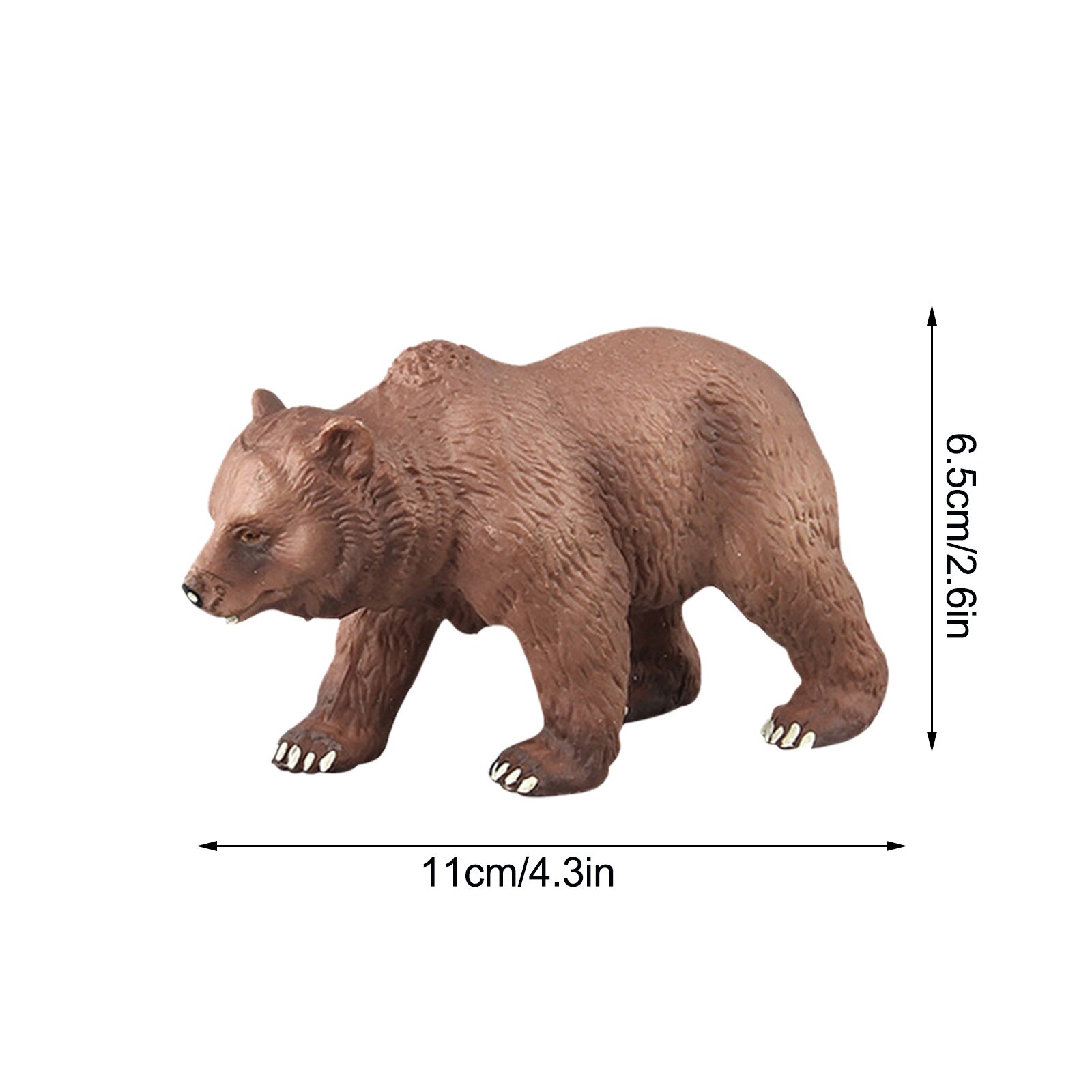 Realistic Woodland Grizzly Bear Toys Figurines Forest Animal Brown Bear Family Figures Home Decor Collection Cake Toppers