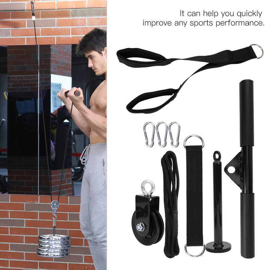 9Pcs/Set Fitness DIY Pulley Cable Machine Attachment System Loading Pin Lifting Workout Arm Biceps Triceps Training Equipment