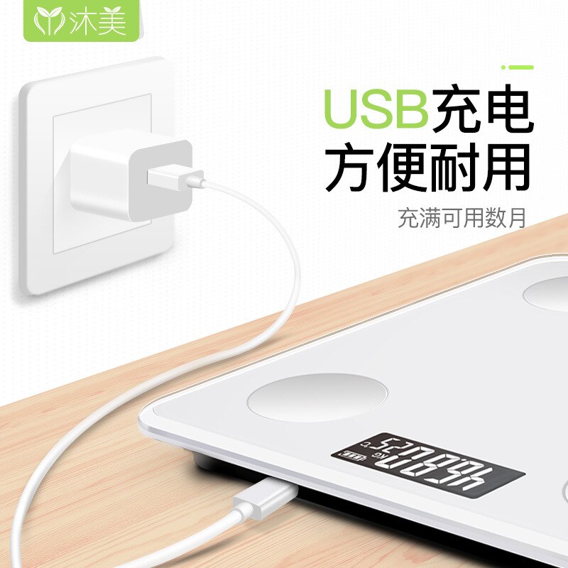 Glass Electric Weighing Balance Measuring Calculate Intelligent Bluetooth Bathroom Body Fat Scale