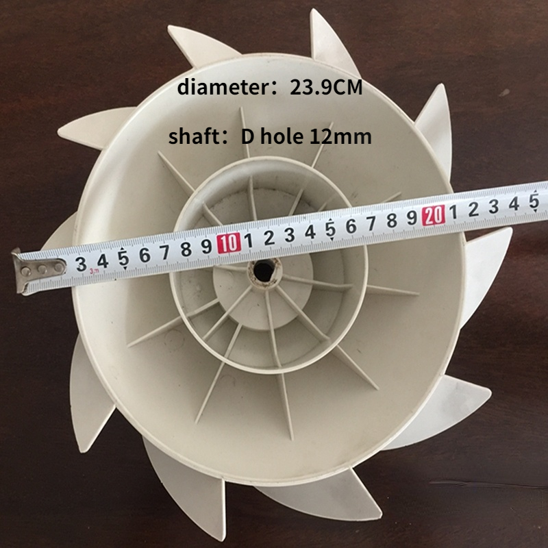 1pc plastventilationsblade udstødningsventilatorhjul til kanalventilator skråstrømningsblad vindhjul ventilationsfittings: Grå