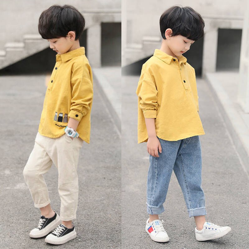 Trajes de primavera y otoño para niños, camisas de dos piezas de estilo exterior + pantalón, ropa informal para niños de 4 a 6, 8, 9, 10 y 12 años