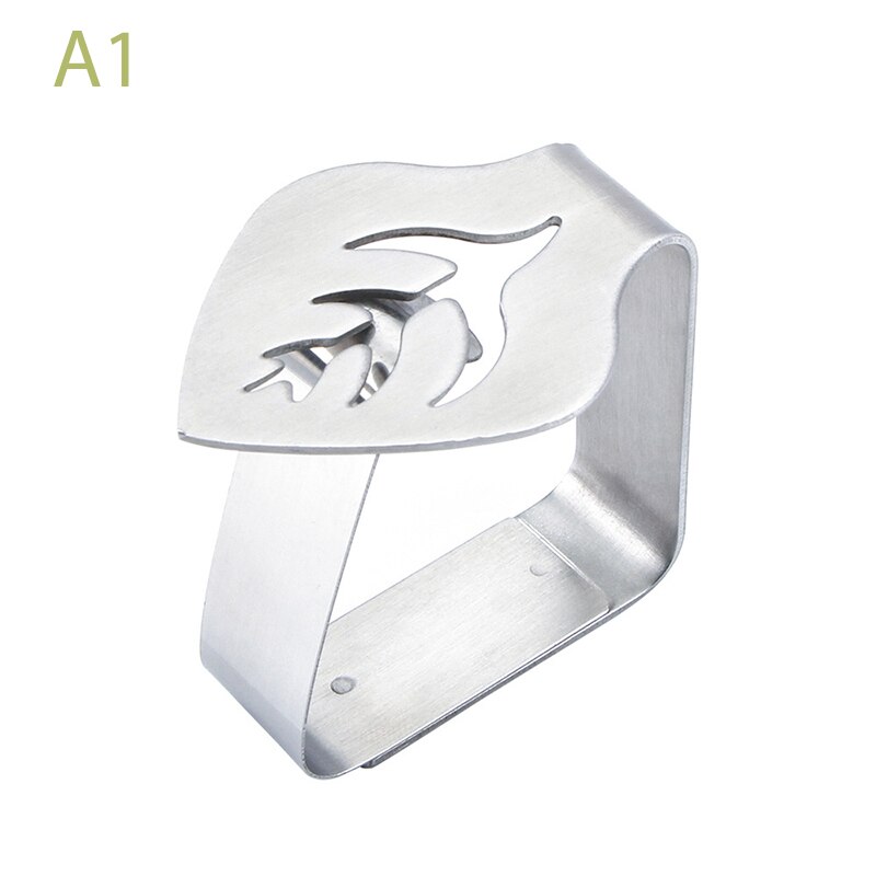 1pcs Stainless Steel Table Cloth Clamp Leaf Shaped Dining Room Tablecloth Holder: A1