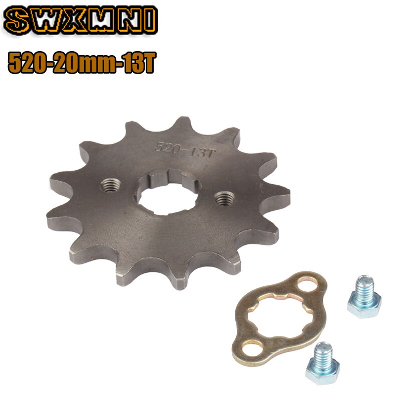 Motorcycle Steel 520 chain 20mm 13T Teeth Front Engine Sprocket For Honda Lifan ZongShen YCF ATV Quad Dirt Pit bike Buggy