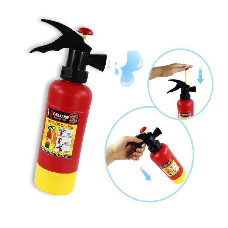 Big Fire Extinguisher Water Gun Toy Fireman Cosplay For Kids Toys Outdoor Summer Beach Toy