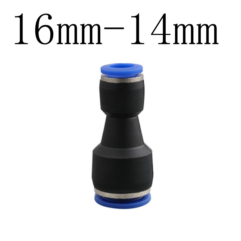 4mm 6mm 8mm 10mm 12mm 14mm 16mm Hose Tube Union Straight Reducer One Touch Air Pneumatic Push In Pipe Fitting Quick Connector: PG16-14