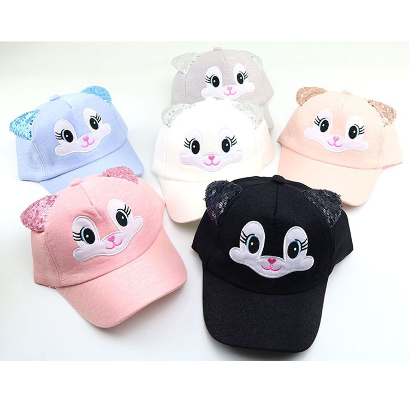 Sombreros de bebé bonitos dibujos animados niño coreano gato béisbol sombrero primavera verano bebé niño sombreros para el sol para niña gorros niños Fotografía Prop