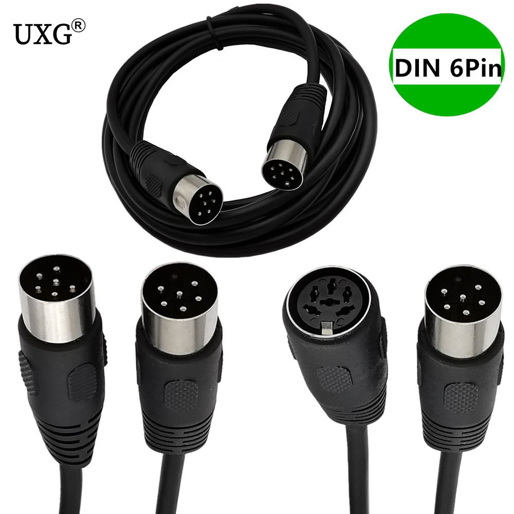 DIN 6pin Male to Male & female Audio and Video Cable S-Terminal Midi 6pin for Audio Microphone Guitar Cable