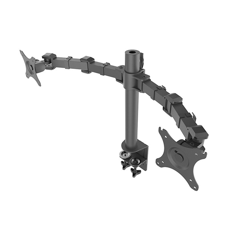 Dual Monitor Stand Arms Fully Adjustable Desktop Two LCD Monitor Mount Display Stand for 10"-30" Max Support 10KG Per Arm